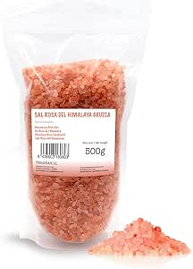 FRISAFRAN Гималайская крупная соль 500 г Розовая кристаллическая крупная соль Гималайская соль Каменная соль Натуральная Мелкая гималайская Розовая соль Мелкая гималайская Розовая соль Крупная соль для