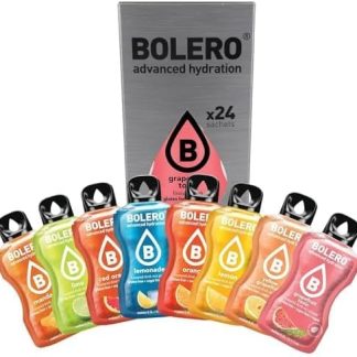 Bolero CITRUS MIX 24x3 г Порошок для приготовления напитка без сахара, подслащенный стевией и витамином С подходит для детей, спортсменов и диабетиков без глютена и подходит для веганов