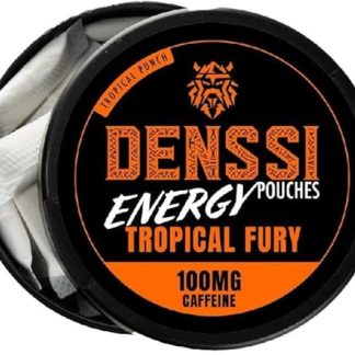 Энергетические капсулы Denssi с кофеином, заменитель, альтернатива для концентрации и энергии, ноотропные пакетики без сахара (1 упаковка, Furia Tropical)