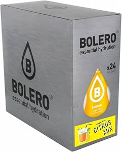 Bolero ЦИТРУСОВАЯ СМЕСЬ 24 x 9 г Освежающий напиток без сахарной пудры со стевией Лимон, мандарин, лайм, апельсин, желтый грейпфрут, красный апельсин, лимонад, грейпфрутовый тоник