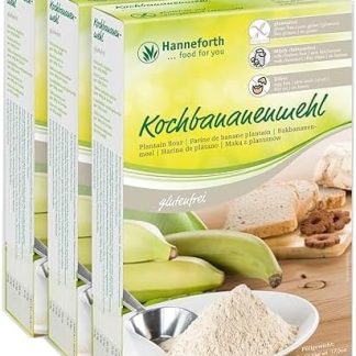 Натуральная безглютеновая банановая мука 3 x 500 г Hanneforth