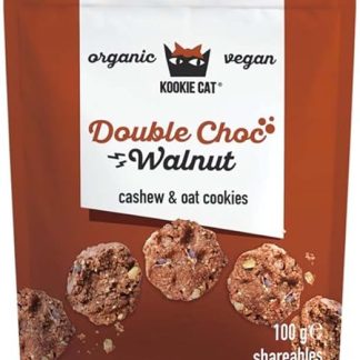 Мини-печенье Kookie Cat с кешью и овсянкой, двойной шоколадно-ореховое, 100 г