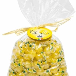 Леденцы Perle di Sole со вкусом лимона, 1000 г, с начинкой из блестящего порошка.