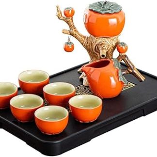 柿柿如意自动茶具套装家用防烫泡茶壶小套中式冲茶功夫茶杯/239