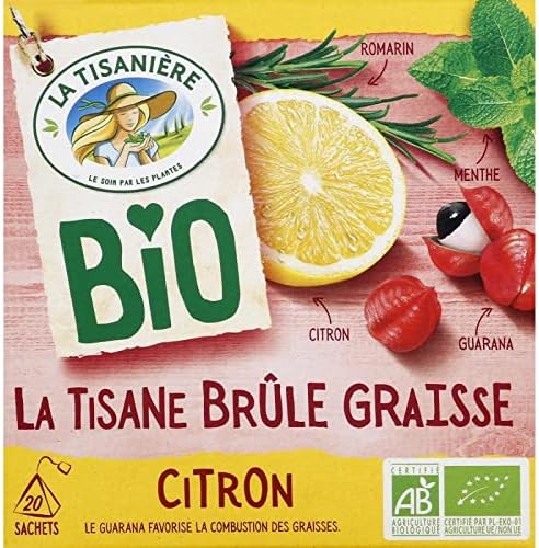 Boissons La TISANIERE – Травяной чай La Tisanière сжигает жир с лимоном Bio X20 30 г – 4 шт. – продается в упаковке