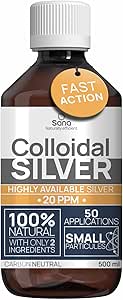 Коллоидное серебро 20 ppm ● для людей и собак ● Высокоактивный гидрозоль серебра в воде для достижения наилучших результатов ● Углеродно-нейтральный ● 100% натуральный: 2 ингредиента (500 мл)