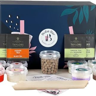 Набор для дегустации чая с шариками тапиоки - Молочный чай с шариками тапиоки, ароматизированными шариками боба и желе (на 4 персоны)