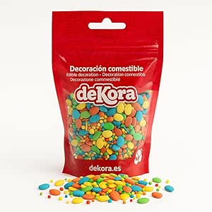 dekora - Смесь для сахарной посыпки - Яйца и мана Пакет 100 г с застежкой Без глютена и лактозы Съедобное украшение для тортов, кексов и пирогов Профессиональное качество