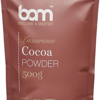 BAM Kakao w proszku alkalizowanym, 500 gramów, domowe i profesjonalne pieczenie, desery