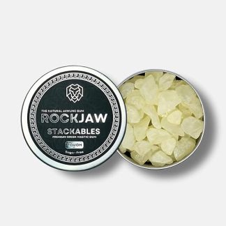 ROCKJAW® Премиальная твердая мастиковая камедь для челюсти - многоразовая, двукратно жевательная, мастиковая камедь с острова Хиос, собранная вручную - 100% натуральная - без аспартама, без