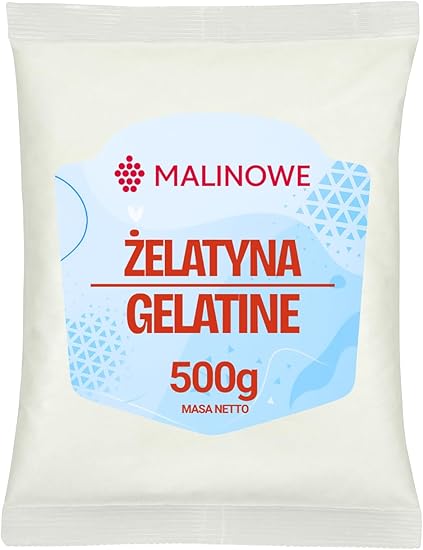 Малиновый желатин 500 г, пищевая свинина 180 г