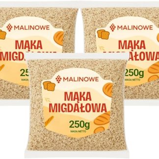 Молотый миндаль с малиной, 3 x 250 г, натуральный, премиум-класса.