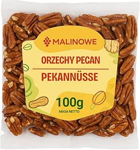 Орехи пекан с малиной, 100 г. Пекан высочайшего качества.