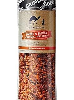 Сладкая и копченая смесь специй для гриля. Большая мясорубка 245 г / 8,6 унций. Идеально подходит для всех видов мяса. Удобная в использовании мясорубка для гриля.