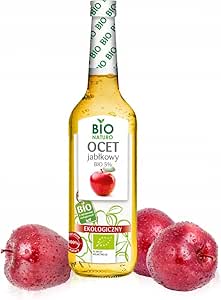 Яблочный уксус органический BIONATURO 5% 700 мл - Уксус из органических яблок - Естественно мутный - Нефильтрованный - Веганский уксус - Непастеризованный - Яблочный уксус 5% 700 мл