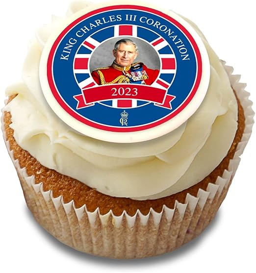 *Акция 3 по цене 2* Кондитерская, 24 x 4 см, съедобные украшения для кексов и тортов в честь платинового юбилея королевы (70 лет), премиальная глазурь, предварительно нарезанная.