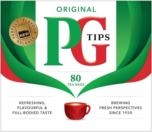 Чайные пакетики PG Tips (черный) без пирамидок, 80 штук (1 упаковка)