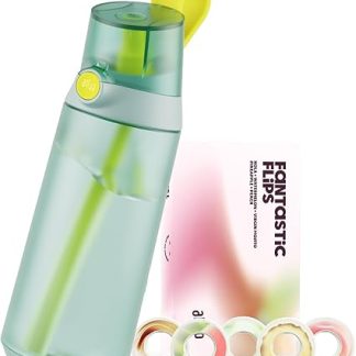 Стартовый набор AIR UP® Click Turtle для воды, зеленый, с 5 вкусами Бутылка для напитков 600 мл со вкусом без сахара Можно мыть в посудомойке, не содержит BPA