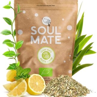 Soul Mate Orgánica Energy 0,5 кг Органический мате из Бразилии 500 г Мате + мята и лимон Освежающее сочетание Идеально подходит как для холодного, так и для горячего напитка С органическим сертификатом Сила натурального кофеина