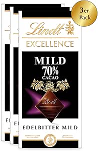 Шоколад Lindt EXCELLENCE, мягкий, 70% какао – темный шоколад, 3 плитки по 100 г очень мягкий темный шоколад насыщенный какао-вкус темный шоколад, веганский