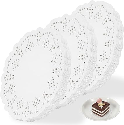 300 круглых кондитерских насадок диаметром 9 см, кружевные подставки под стаканы, кухонная бумага, бумага для выпечки, салфетка для стола, для дня рождения, свадьбы, вечеринки, торта, пиццы, бумажных тарелок.