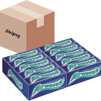 Жевательная резинка Airwaves с ментолом и эвкалиптом, 14 г/30 штук, Shipsy Box.