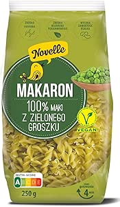 Макароны Novelle со вкусом зеленого горошка и спиртных напитков, 250 г.