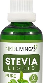 NKD Living Stevia Liquida Pure Drops 50 мл - чистая стевия, без добавления ароматизаторов - со стеклянной пипеткой-дозатором