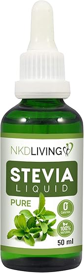 NKD Living Stevia Liquida Pure Drops 50 мл - чистая стевия, без добавления ароматизаторов - со стеклянной пипеткой-дозатором