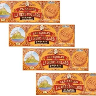 La Mere Poulard® | Печенье с чистым соленым маслом и карамелью | Масляное печенье с карамелью | Традиционное масляное печенье - 4 x 125 г
