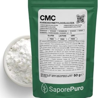 Порошок Saporepuro Cmc 50 г - карбоксиметилцеллюлоза - идеально подходит для мороженого, гелей, украшений и паст - превосходный желирующий и стабилизирующий агент.