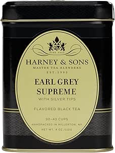 Чай Эрл Грей Суприм, рассыпной чай в жестяной банке объемом 113 мл.