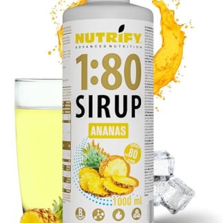 NUTRIFY Vital Fitness Drink 1:80 Sirup 1 л - Ананасовый, концентрированный напиток с витаминами и L-карнитином без сахара - обеспечивает 80 литров низкокалорийного спортивного напитка, 1000 мл