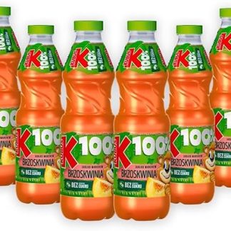 Kubuś, 100% яблочно-морковно-персиковый сок, фруктово-овощной напиток, натуральный, бутылка, 850 мл x 6 шт.