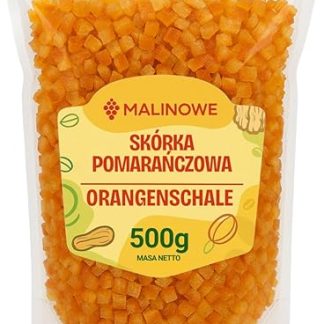 Малиновая апельсиновая цедра, 500 г, цукаты в виде кубиков