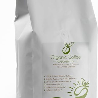 Кофе для клизм 1 кг, купажированный, обжаренный и молотый специально для кофейных клизм, 100% робуста, 100% органический, ультрасветлая золотистая обжарка, мелкого помола.