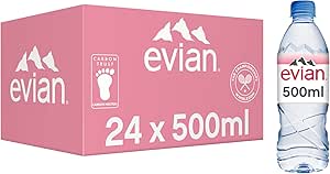 Evian Evian Негазированная минеральная вода, 24 x 0,5 л