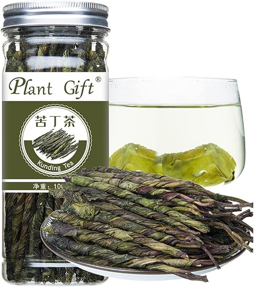 Растение в подарок: китайский хвойный чай Кудин (Kuding) 100 г/3,52 унции. Горький зеленый чай, рассыпной чай в виде палочек, рассыпной крупнолистовой чай.