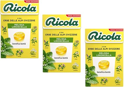 Травяные конфеты Ricola® Melissa Limoncella без сахара - 3 x 50 г