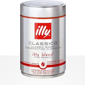 Кофе illy Espresso, обычная обжарка, 250 г цельных зерен, 12 штук в упаковке.