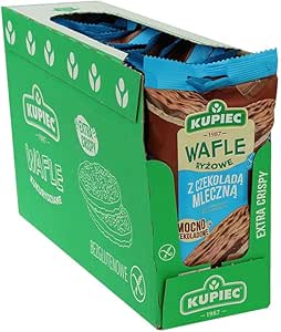 Набор из 12 рисовых вафель с молочным шоколадом, 60 г.