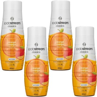 Sodastream 4x Безсахарный мангово-апельсиновый сироп для воды, 9 л напитка