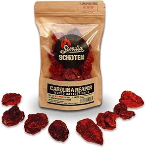 Сушеные стручки перца Scovillas Carolina Reaper, 20 г