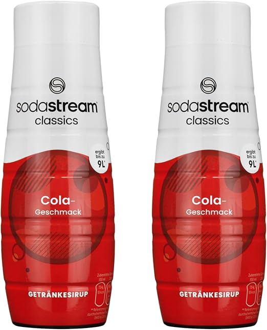 Sodastream 2x COLA CLASSIC SYRUP SATURATOR CONCENTRATE JUICE FOR WATER 9L DRINK
