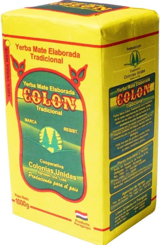 Мате Colon Yerba Mate Colon Especial Тщательно отобранные чайные листья высочайшего качества, традиционное производство, классический вкус, оригинальный мате из Парагвая, 1 кг