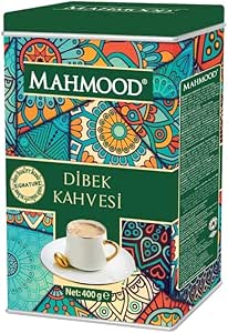 Молотый традиционный кофе Mahmood Dibek с дикими фисташками и хлебным деревом, кремовый и ароматный, в металлической коробке, 400 г.
