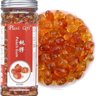 Натуральная камедь дикого персика Plant Gift 230 г/8,11 унций, съедобные персиковые капли, персиковые смолы Tao Jiao, без пищевых добавок.