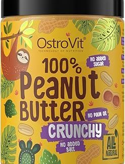 Хрустящие арахисовые сливки OstroVit 100% 1000 г 100% арахис Без сахара, соли, пальмового масла Натуральное арахисовое масло Источник белка