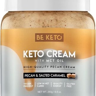 BeKeto кето-крем с орехами пекан и соленой карамелью на растительной основе с маслом MCT для веганской кето-диеты без глютена, 250 г
