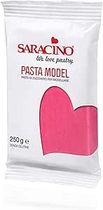 Меланж Saracino розовый для лепки, 250 г, без глютена, произведено в Италии.
